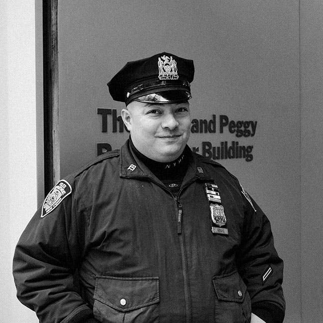 police officer smiling